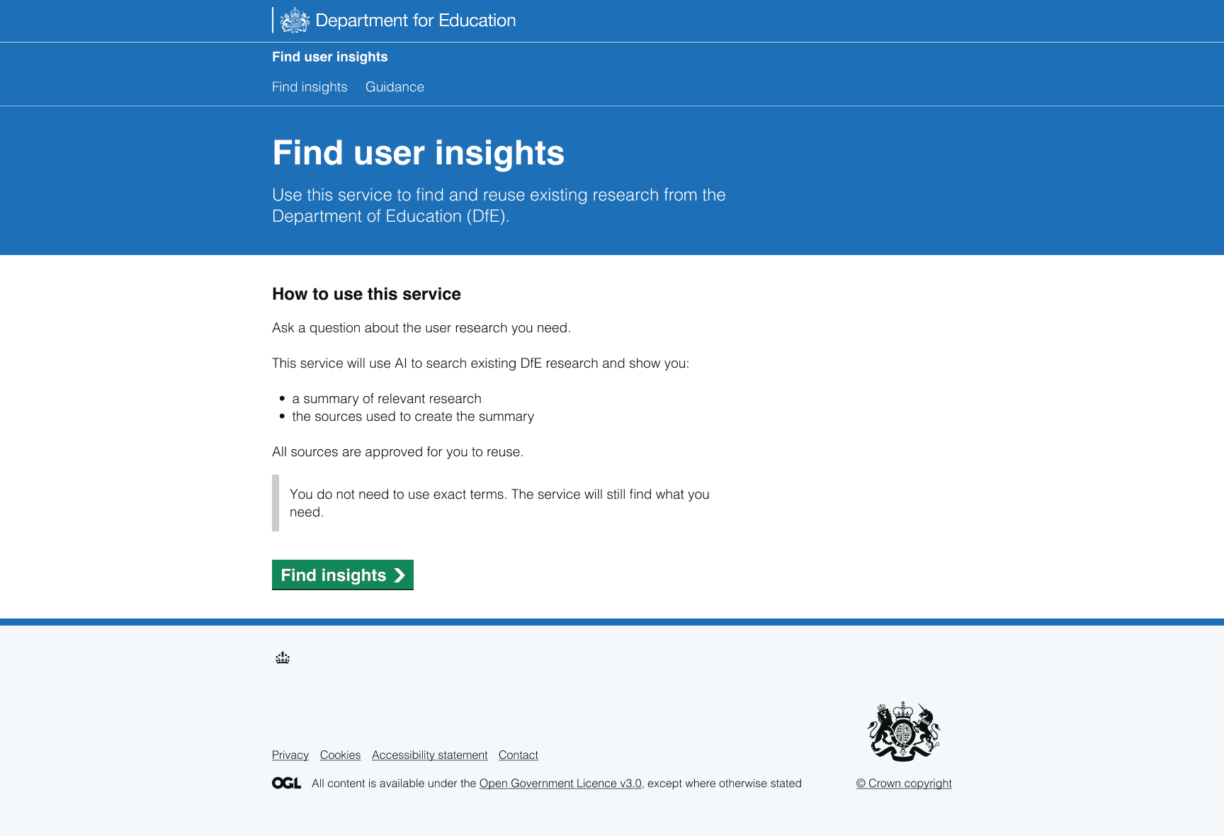 Shortened version of the homepage tested in design critique
